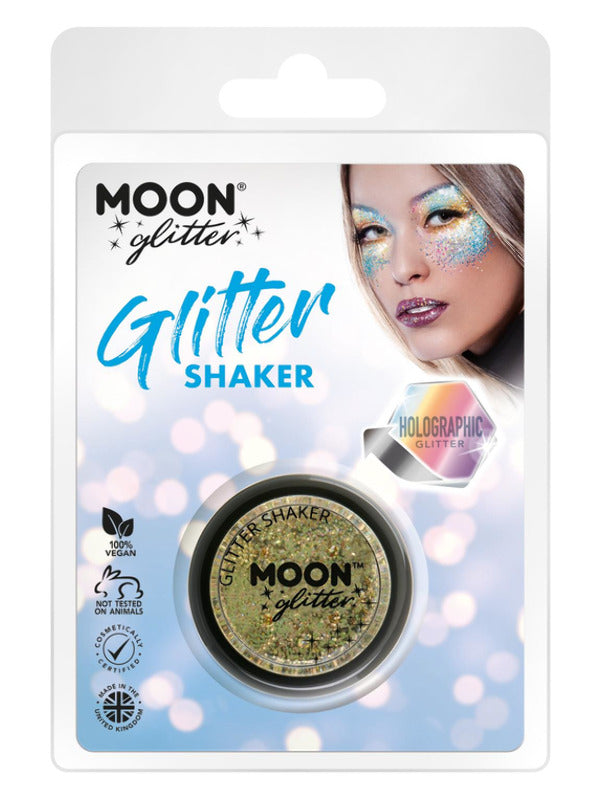 Moon Glitter Holographic Glitter Shakers, Gold Dress Loud