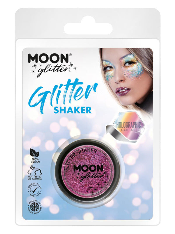 Moon Glitter Holographic Glitter Shakers, Pink Dress Loud