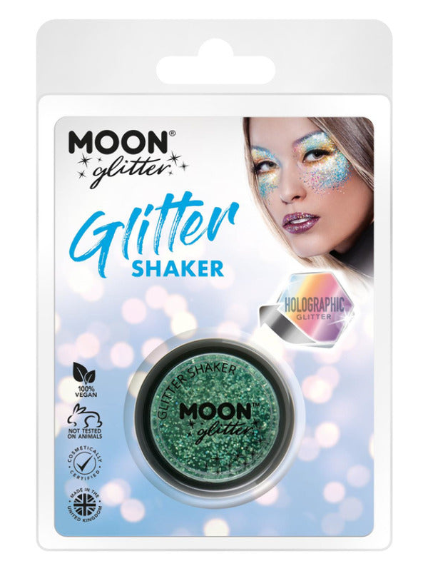 Moon Glitter Holographic Glitter Shakers, Green Dress Loud