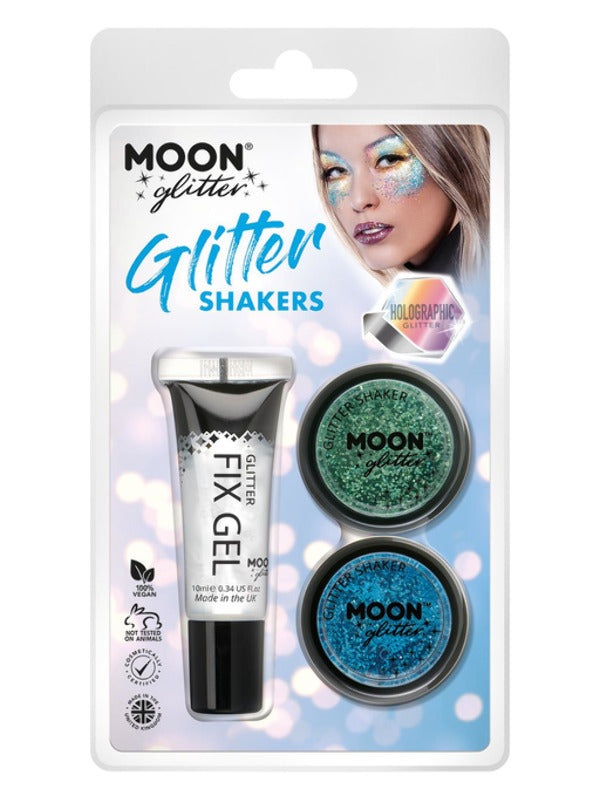Moon Glitter Holographic Glitter Shakers, Assorted Dress Loud