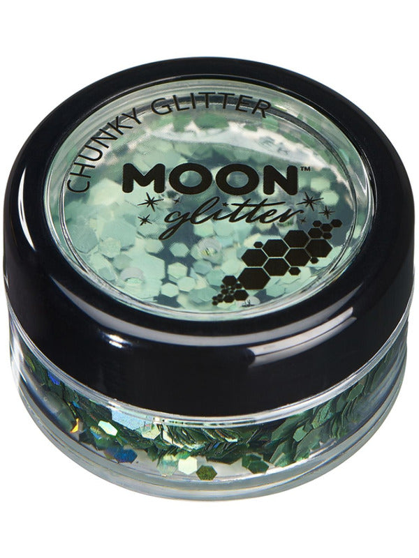 Moon Glitter Holographic Chunky Glitter, Green Dress Loud