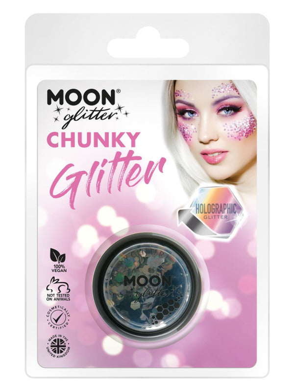Moon Glitter Holographic Chunky Glitter, Black Dress Loud