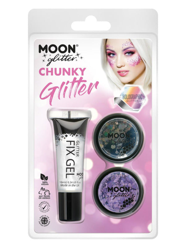 Moon Glitter Holographic Chunky Glitter, Dress Loud