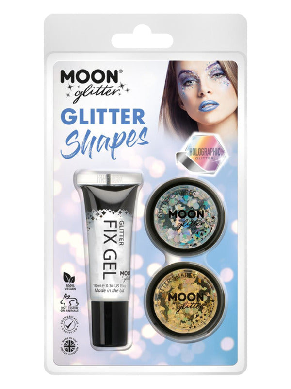 Moon Glitter Holographic Glitter Shapes, Dress Loud