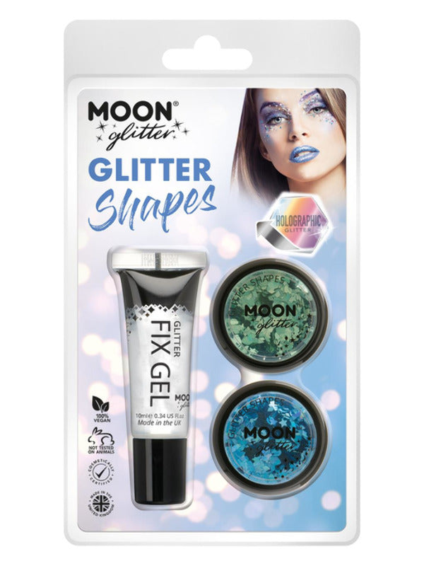 Moon Glitter Holographic Glitter Shapes, Dress Loud