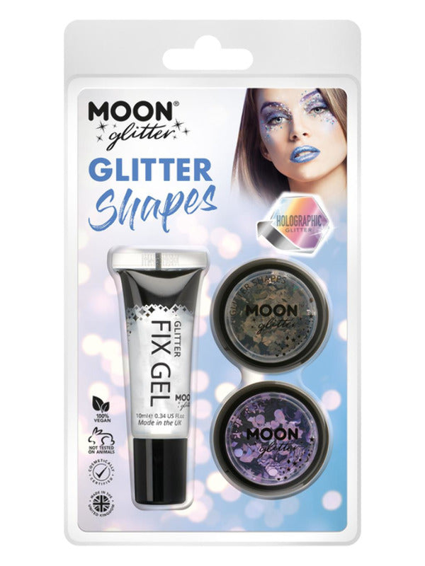 Moon Glitter Holographic Glitter Shapes, Dress Loud