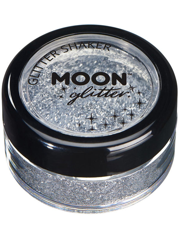 Moon Glitter Classic Fine Glitter Shakers, Silver Dress Loud