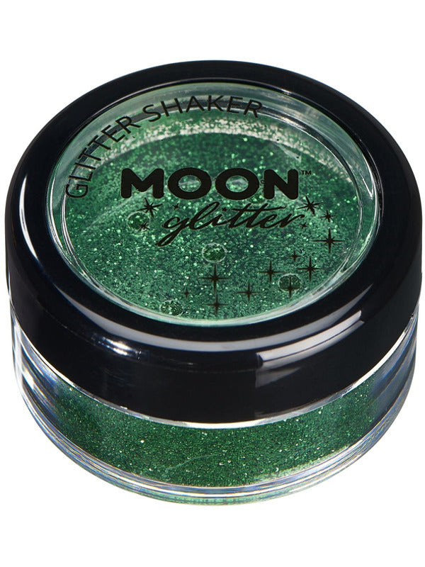 Moon Glitter Classic Fine Glitter Shakers, Green Dress Loud