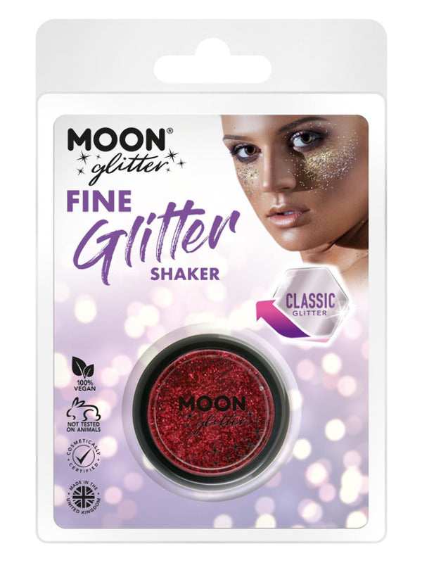 Moon Glitter Classic Fine Glitter Shakers, Red Dress Loud
