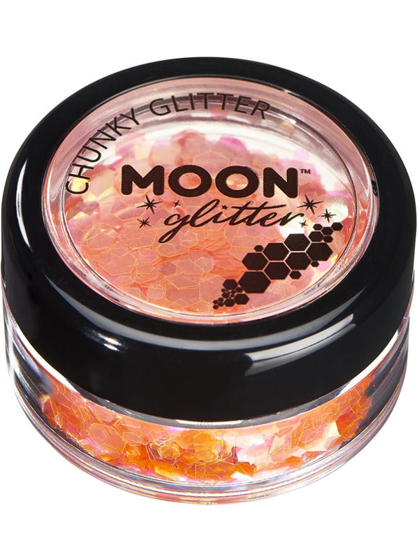 Moon Glitter Iridescent Chunky Glitter, Orange Dress Loud
