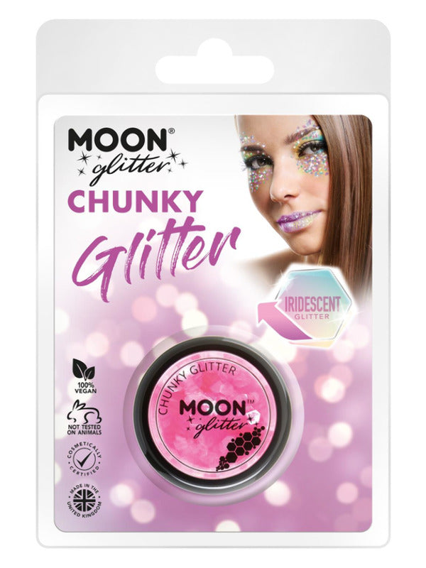 Moon Glitter Iridescent Chunky Glitter, Pink Dress Loud