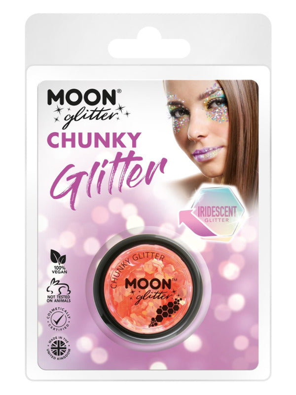 Moon Glitter Iridescent Chunky Glitter, Orange Dress Loud