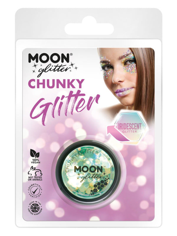 Moon Glitter Iridescent Chunky Glitter, Green Dress Loud