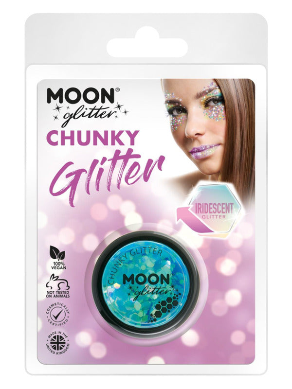 Moon Glitter Iridescent Chunky Glitter, Blue Dress Loud