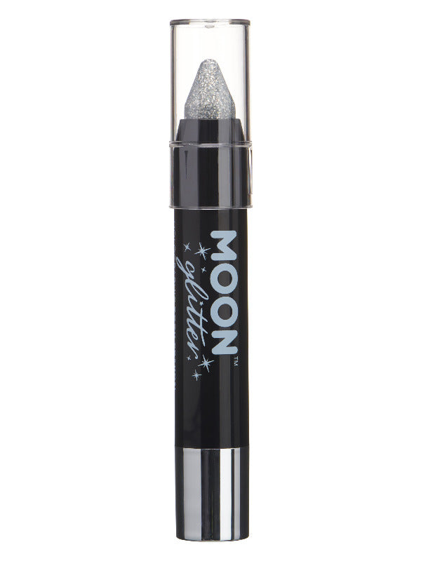 Moon Glitter Holographic Body Crayons, Silver Dress Loud