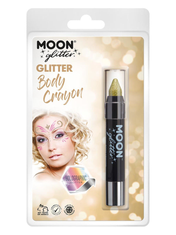 Moon Glitter Holographic Body Crayons, Gold Dress Loud