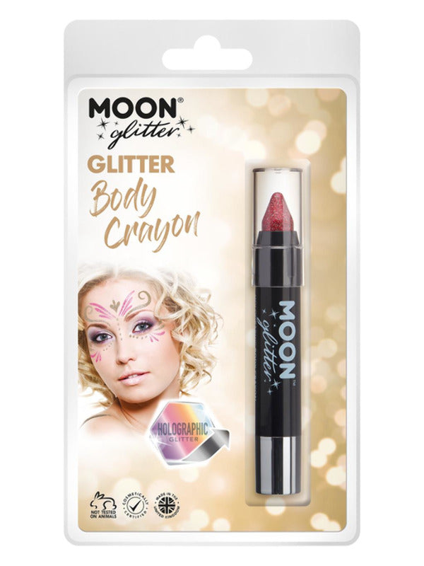 Moon Glitter Holographic Body Crayons, Red Dress Loud