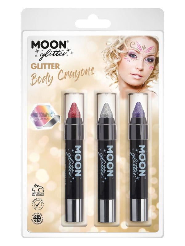 Moon Glitter Holographic Body Crayons, Dress Loud