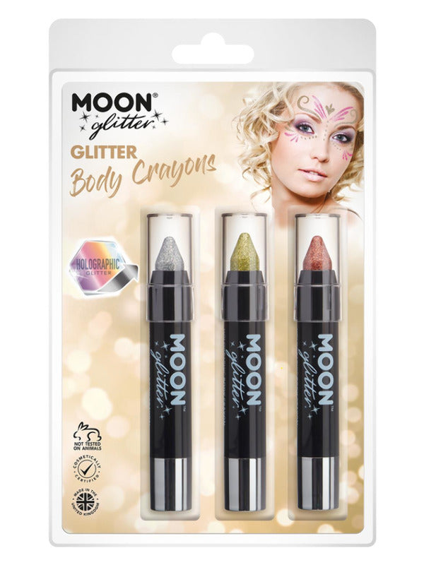 Moon Glitter Holographic Body Crayons, Dress Loud