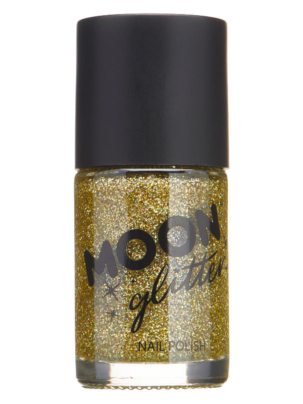Moon Glitter Holographic Nail Polish, Gold Dress Loud