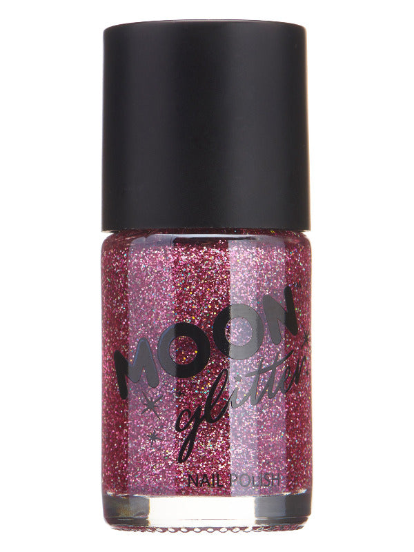 Moon Glitter Holographic Nail Polish, Pink Dress Loud