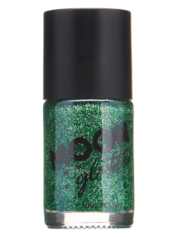 Moon Glitter Holographic Nail Polish, Green Dress Loud