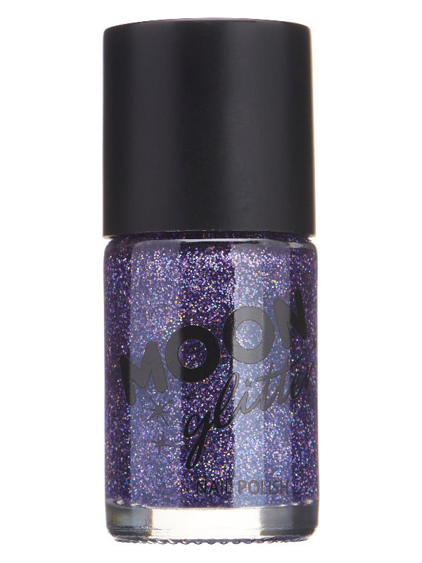 Moon Glitter Holographic Nail Polish, Purple Dress Loud