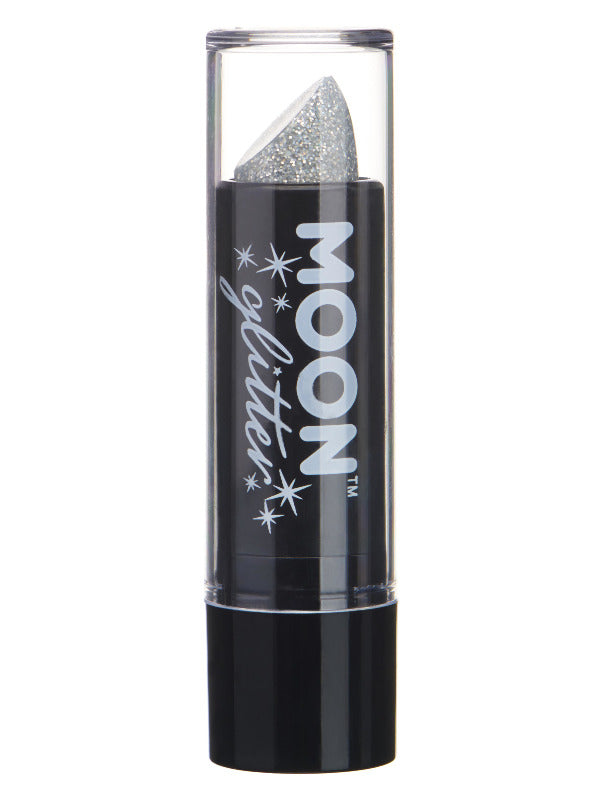 Moon Glitter Holographic Glitter Lipstick, Silver Dress Loud