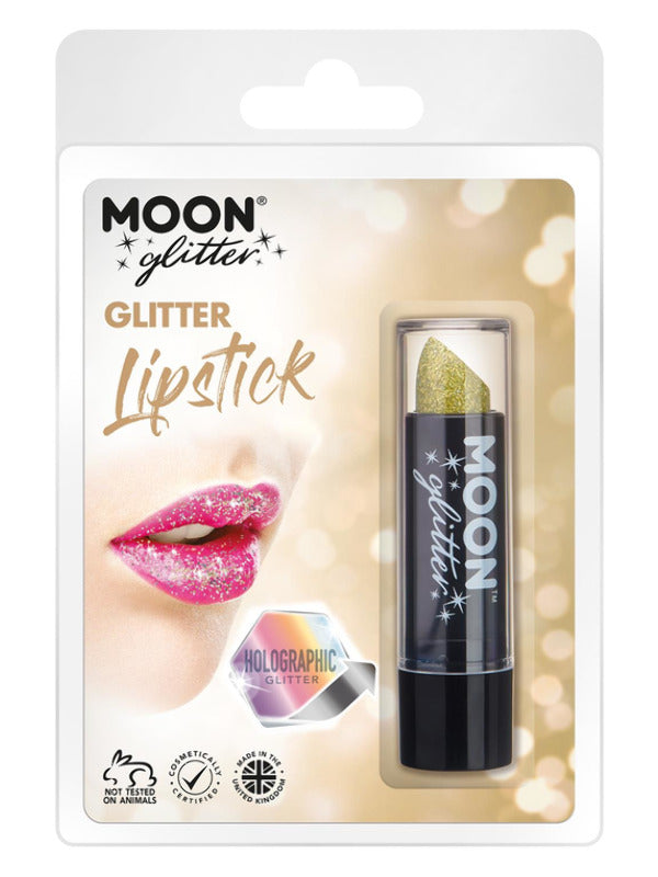 Moon Glitter Holographic Glitter Lipstick, Gold Dress Loud