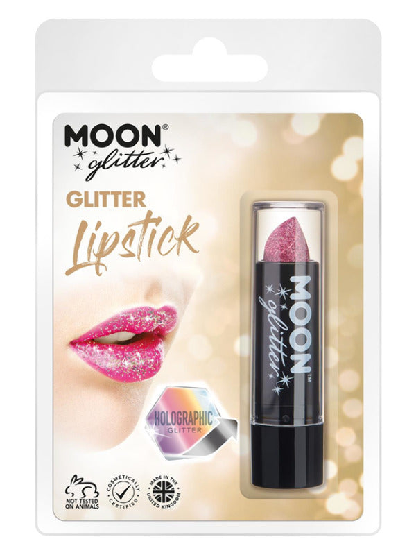 Moon Glitter Holographic Glitter Lipstick, Pink Dress Loud