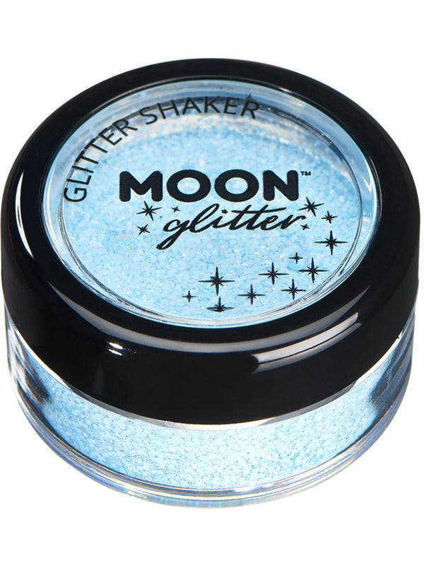 Moon Glitter Pastel Glitter Shakers, Baby Blue Dress Loud