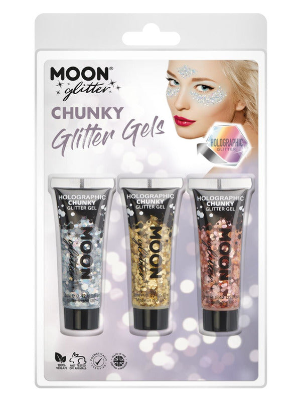 Moon Glitter Holographic Chunky Glitter Gel, Dress Loud