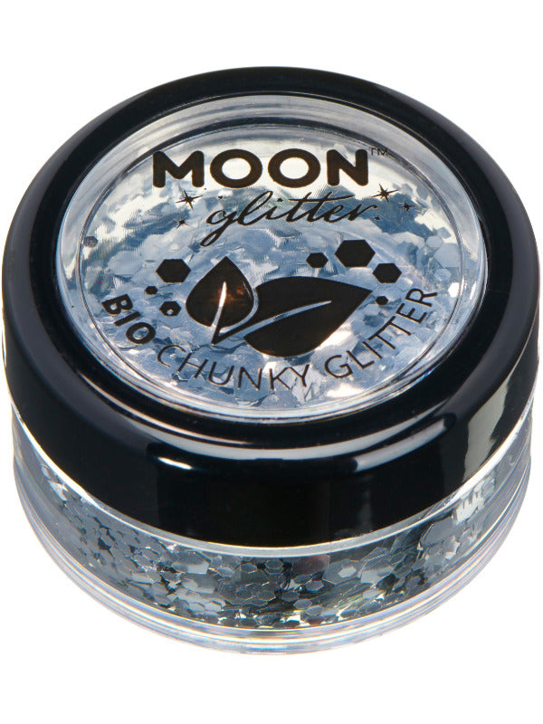 Moon Glitter Bio Chunky Glitter, Silver Dress Loud