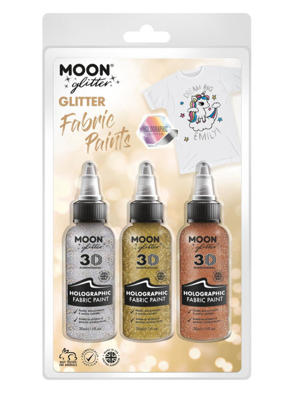 Moon Glitter Holographic Glitter Fabric Paint, Dress Loud
