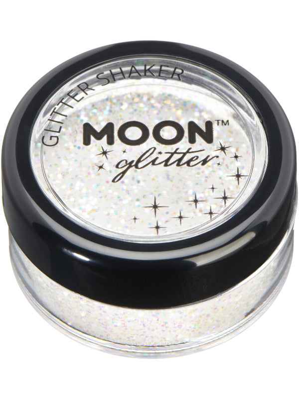 Moon Glitter Iridescent Glitter Shakers, White Dress Loud