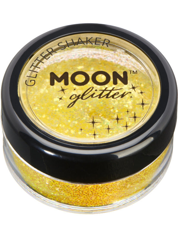 Moon Glitter Iridescent Glitter Shakers, Yellow Dress Loud