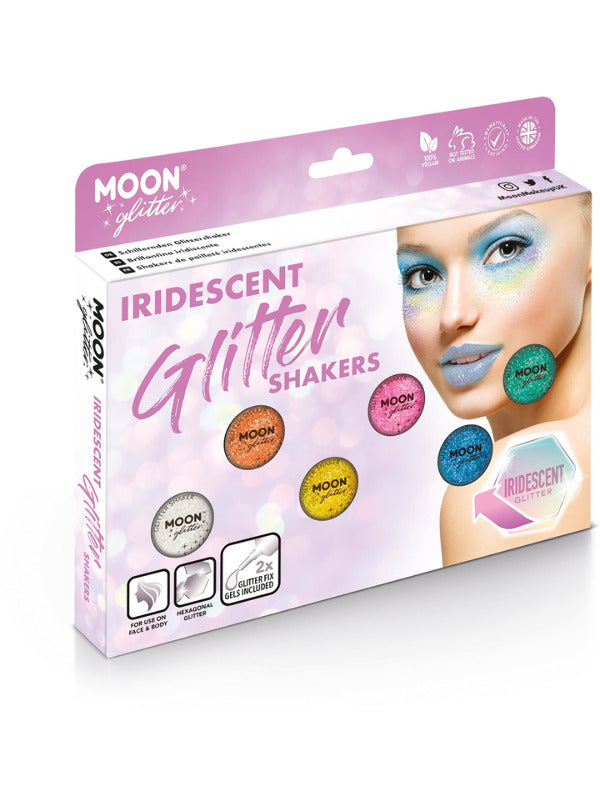 Moon Glitter Iridescent Glitter Shakers, Assorted Dress Loud