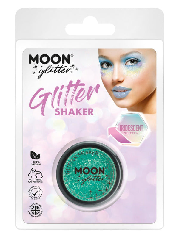 Moon Glitter Iridescent Glitter Shakers, Green Dress Loud