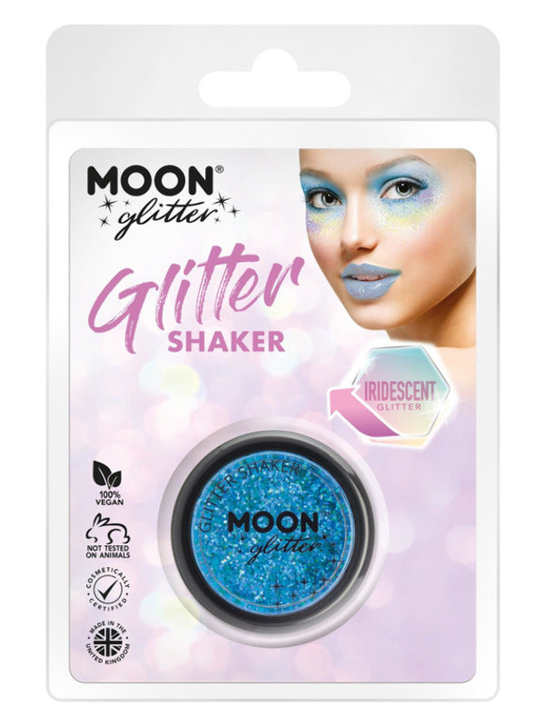 Moon Glitter Iridescent Glitter Shakers, Blue Dress Loud