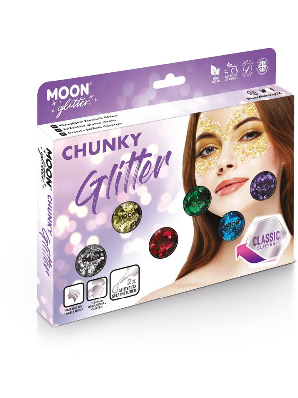 Moon Glitter Classic Chunky Glitter, Assorted Dress Loud