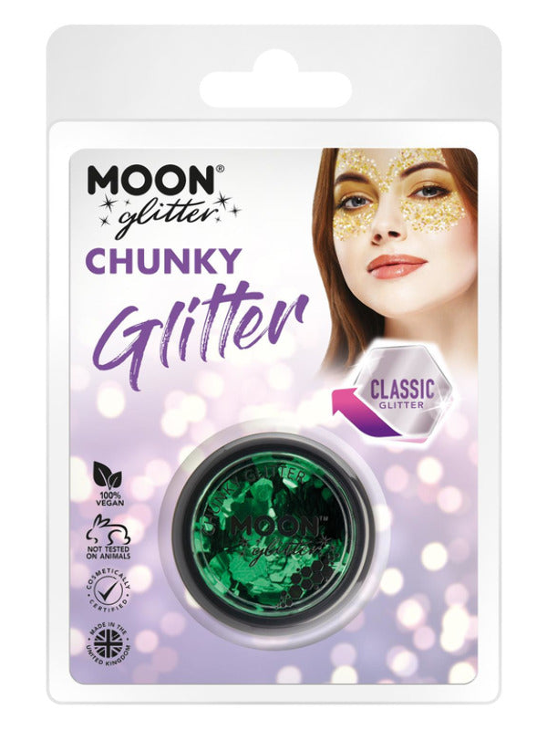 Moon Glitter Classic Chunky Glitter, Green Dress Loud