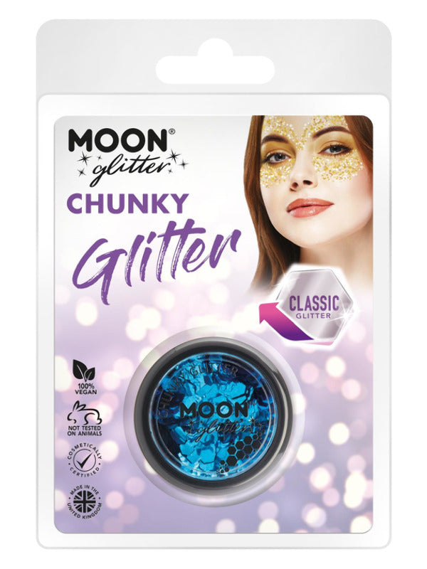 Moon Glitter Classic Chunky Glitter, Blue Dress Loud