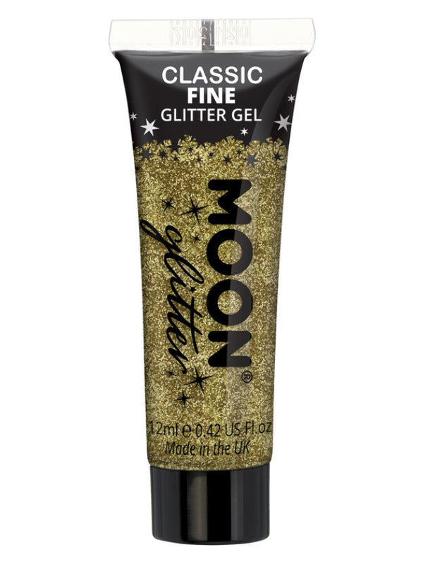 Moon Glitter Classic Fine Glitter Gel, Gold Dress Loud
