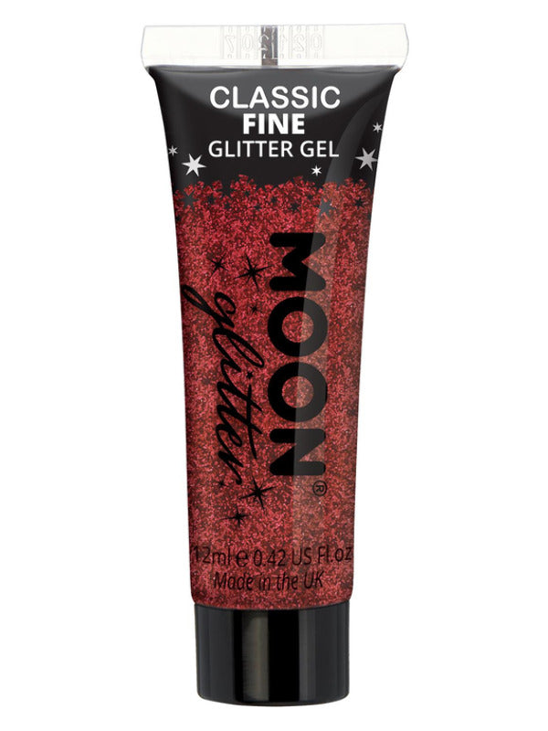 Moon Glitter Classic Fine Glitter Gel, Red Dress Loud
