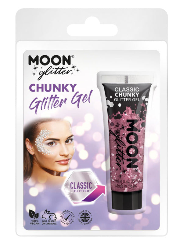 Moon Glitter Classic Chunky Glitter Gel, Pink Dress Loud