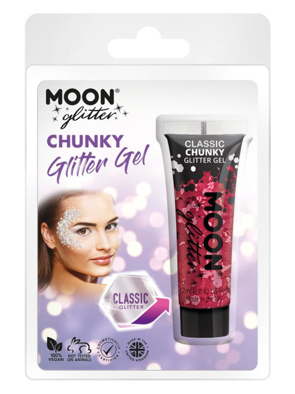 Moon Glitter Classic Chunky Glitter Gel, Red Dress Loud