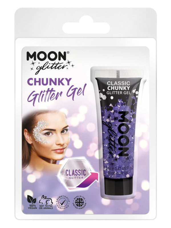 Moon Glitter Classic Chunky Glitter Gel, Lavender Dress Loud