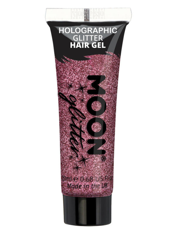Moon Glitter Holographic Glitter Hair Gel, Pink Dress Loud