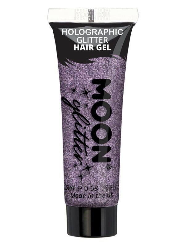 Moon Glitter Holographic Glitter Hair Gel, Purple Dress Loud