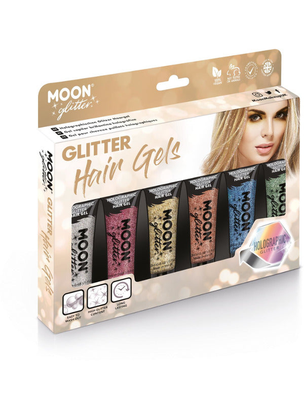 Moon Glitter Holographic Glitter Hair Gel Dress Loud